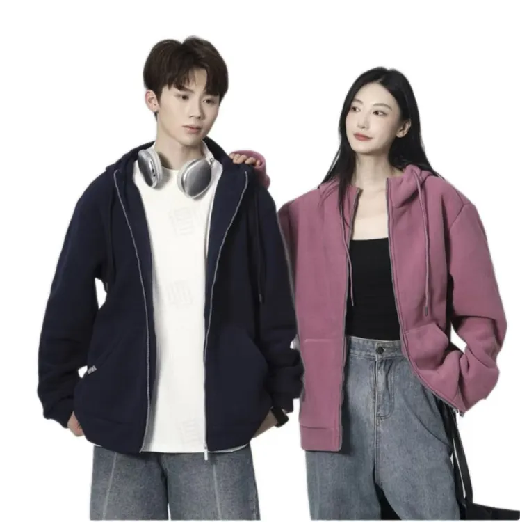 重磅高克重！双面绒加厚连帽夹克保暖短外套男女同款CS23