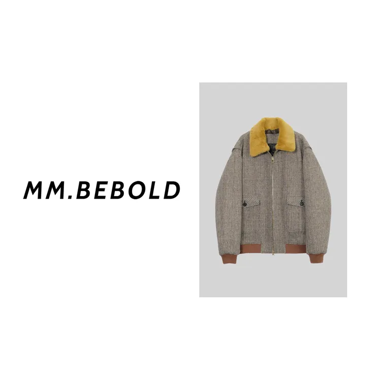 【妙姐精选】荏苒 拼接毛领休闲百搭外套MQJ2810