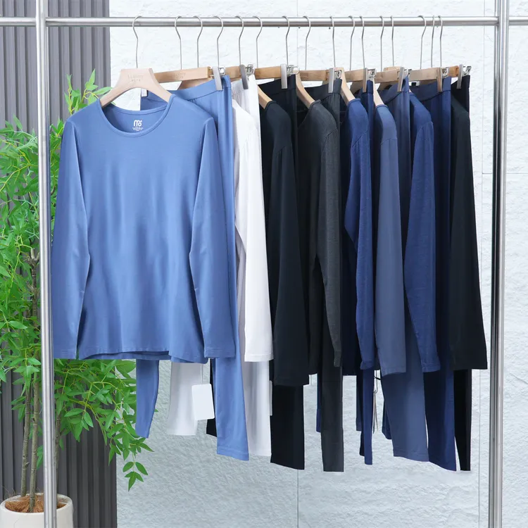 莫代尔+棉保暖套装男士秋冬圆领秋衣秋裤套装亲肤弹力男款ZJ327