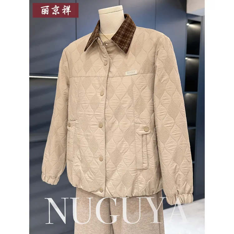 时尚休闲妈妈装棉衣女外套春秋新款上衣气质中老年人洋气棉服