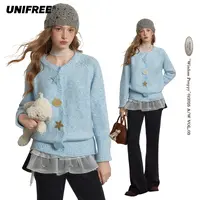 【金拐子专属】unifree蓝色针织衫宽松温柔减龄U253N360B1B1