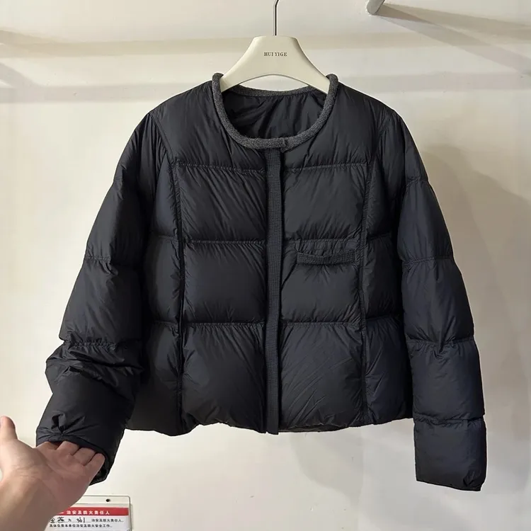 2025冬季韩系爆款设计感白鸭绒羽绒服女装今年流行时尚洋气上衣