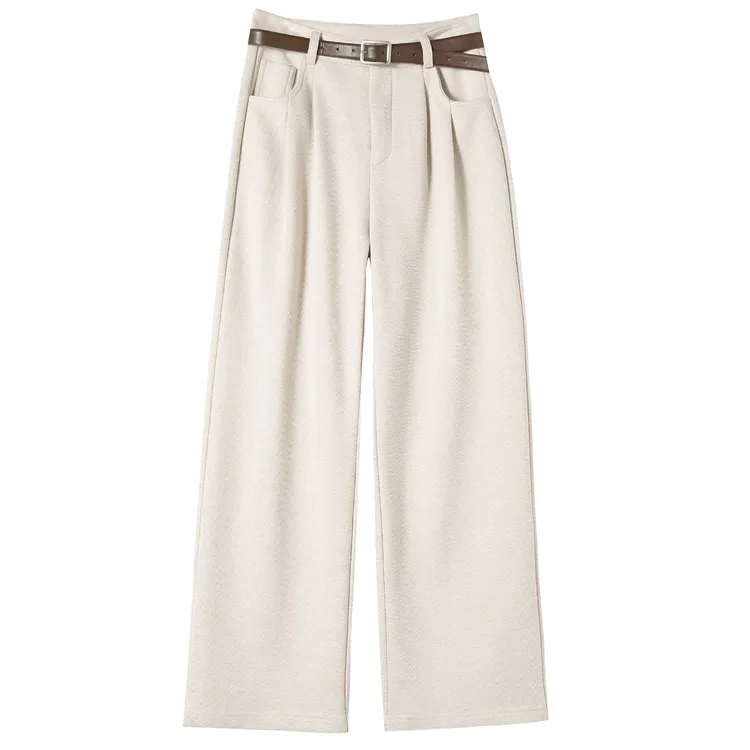 秋季直筒阔腿裤女装2025新款网红爆款穿搭灰色高腰休闲百搭垂感裤