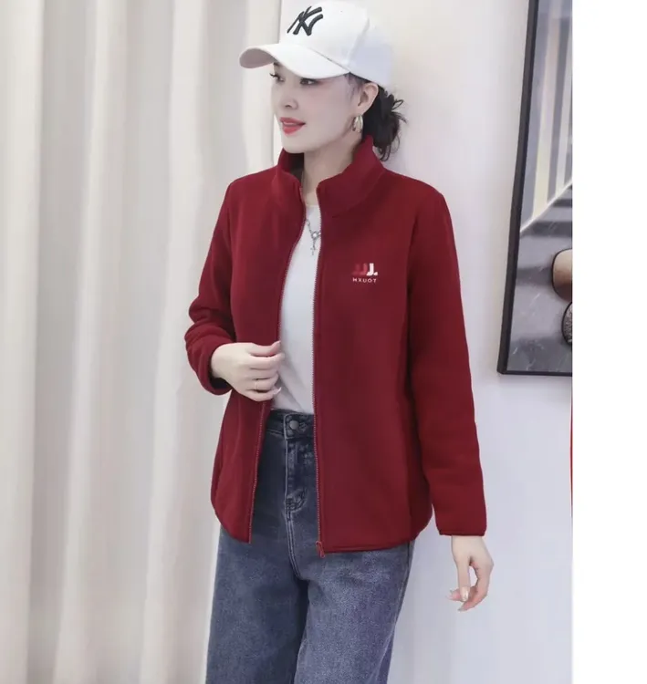 《专柜品质》S秋冬新款时尚洋气百搭气质休闲宽松女士加厚立领外套