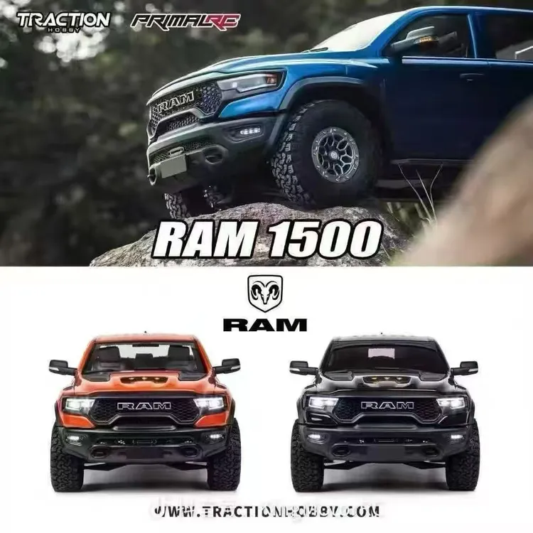 KM道奇霸王龙RAM 1500仿真1/8遥控电动四驱攀爬车越野车皮卡