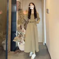 【清仓+运补5米】法式气质长袖连衣裙子女2025高级感收腰长裙6426