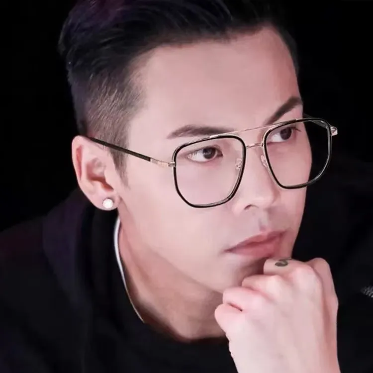 双梁飞行员眼镜女学生韩版近视眼睛镜男女士网红圆脸瘦脸韩版潮流