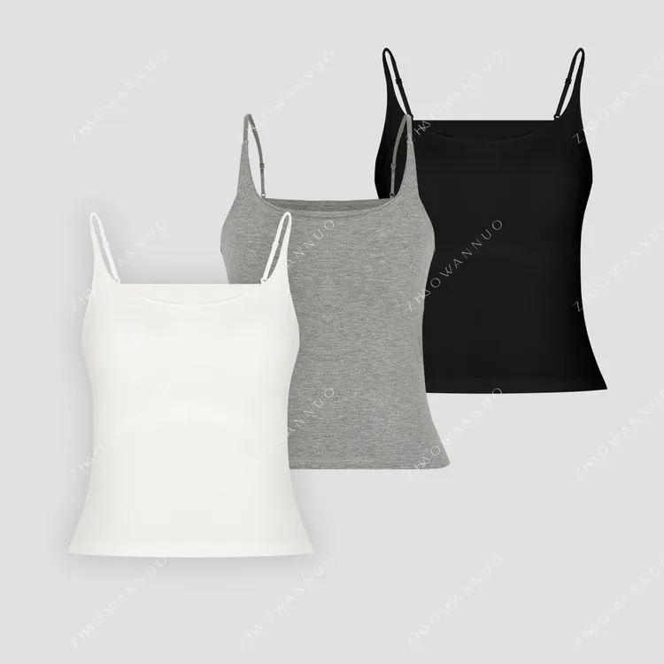 25新款纯色胸垫可调节吊带背心NC1020