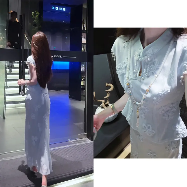 【婷婷】《摇摇兰亭•兰雪集》盘花珠帘袖国风套装 TTH2SX729【Q】