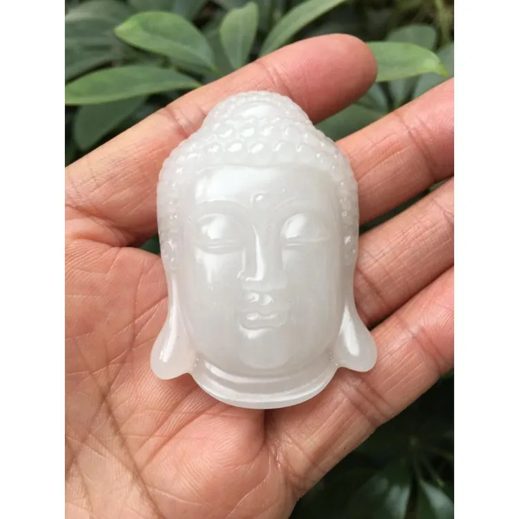 (东方雪专属)新疆金丝玉佛头未镶嵌颈饰男女款天然玉坠时尚百搭