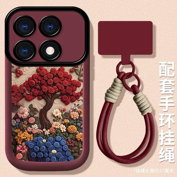 适用新款红米k90手机壳时尚红米K90PROMAX防摔网红花朵玫瑰创意