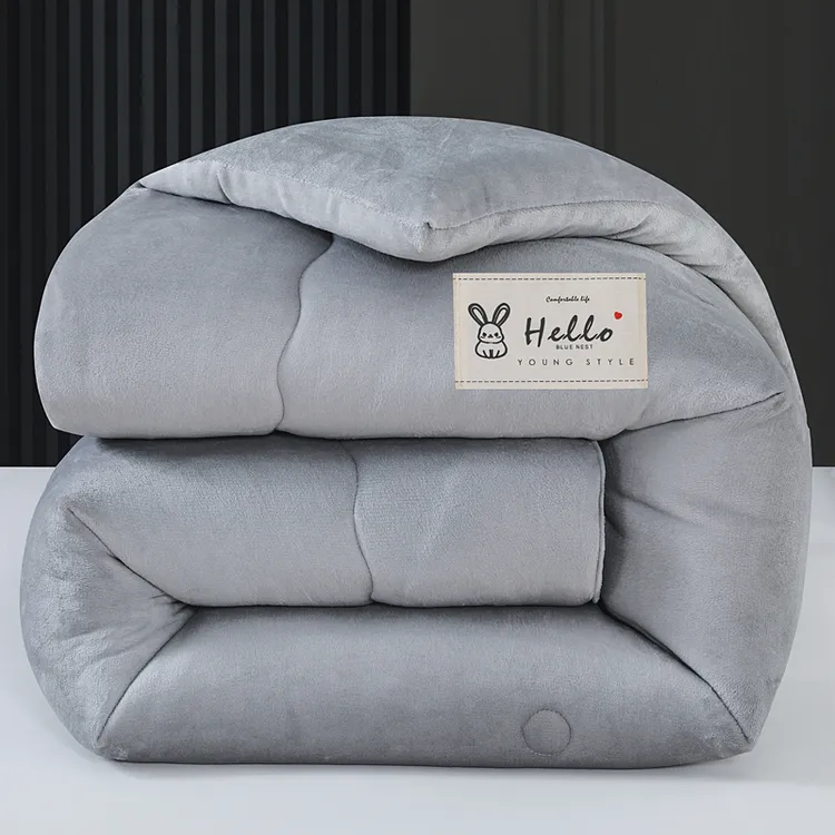 亲肤舒适牛奶绒被厚被冬被卧室被褥铺底被春秋被学生宿舍被子被芯