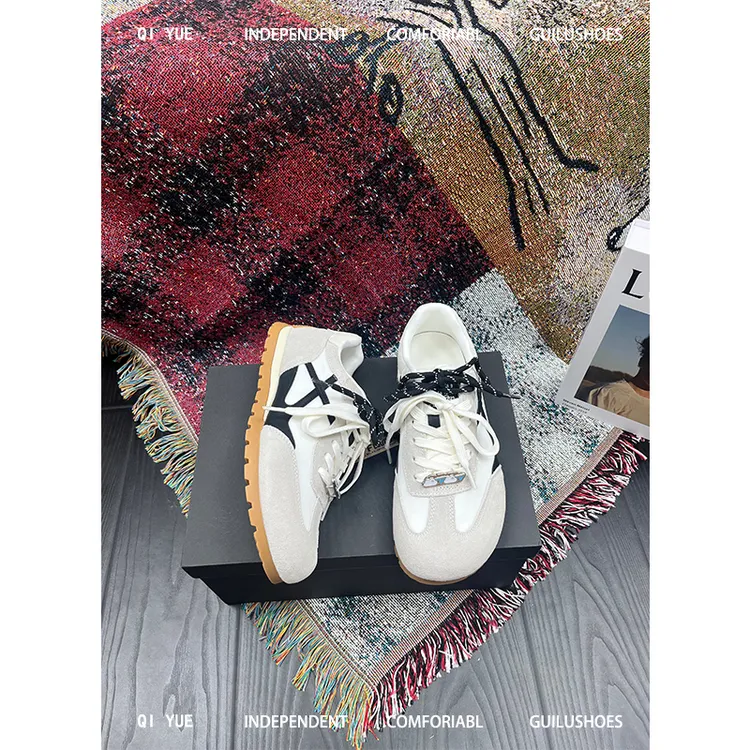 真皮德训鞋女鞋子2025秋季新款爆款超火阿甘鞋百搭板鞋休闲运动鞋