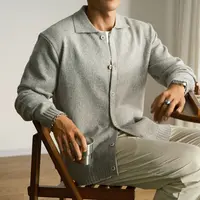 Beauline秋冬季拼接开衫针织男女同款常规毛衣针织衫短款情侣外套