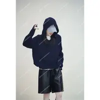 【藏青连帽针织衫】JJSHOP IMPRESSION秋季慵懒休闲风全羊毛卫衣