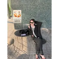 YESWOMEN lazy四件套·垂感背心开衫阔腿半裙套装XYF1359F1277A婷