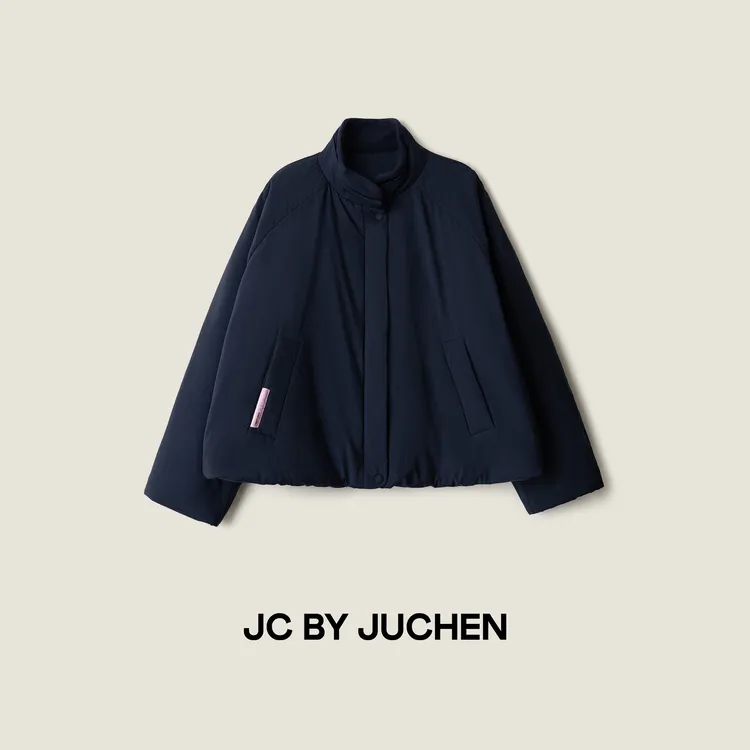 “双层守护”秋冬户外立领保暖短款茧型夹棉棉服外套 FW074883