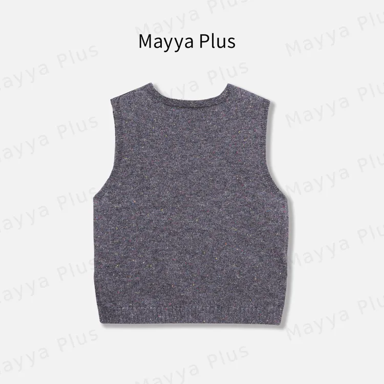 【左岸冬日】Mayya Plus麦芽定制气质显瘦毛茸茸背心马夹女32547533