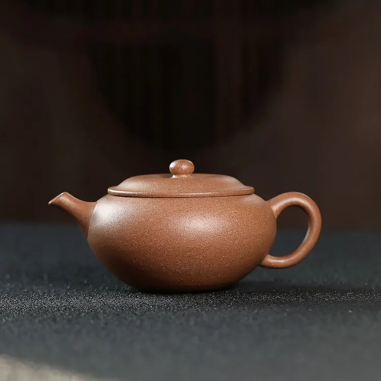 明清慕古器紫砂壶泥壶小容量茶具钵盂壶黄金段泥容量145cc泡茶壶
