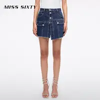 【贤哥专享】MissSixty2025牛仔短裤裙裤毛须边显瘦百搭MS171