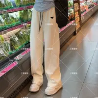 显瘦窄版阔腿裤春秋季薄款香蕉运动裤垂感直筒休闲
