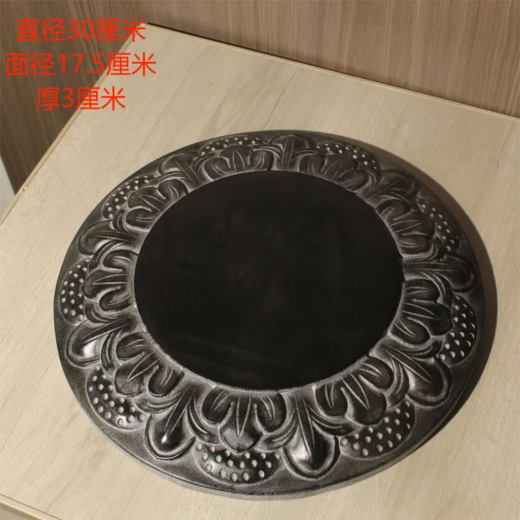 30厘米莲花壶承|茶室会所桌面客厅青石摆件