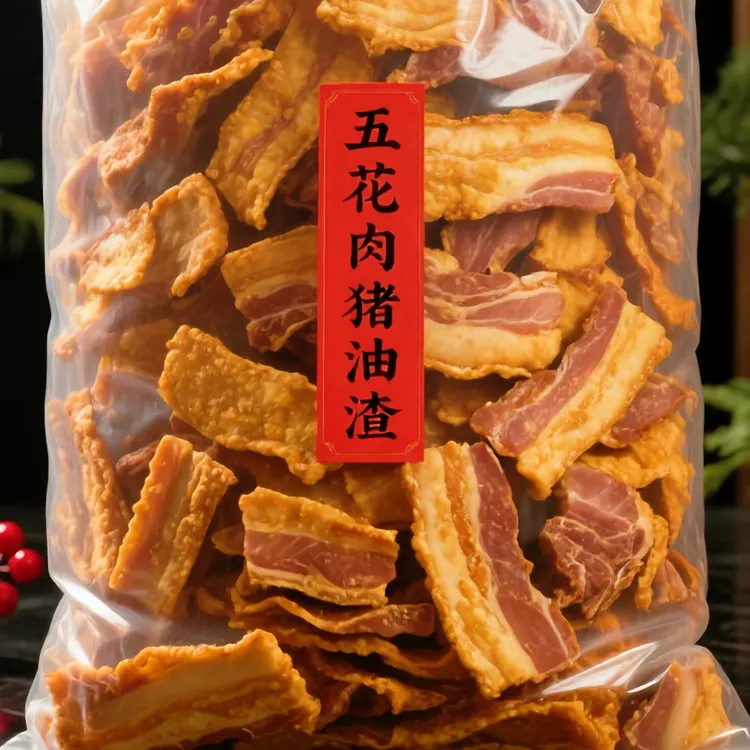 【青岛特产】猪油渣酥脆皮五花肉脂渣油炸特产香酥猪肉酥零食下酒菜