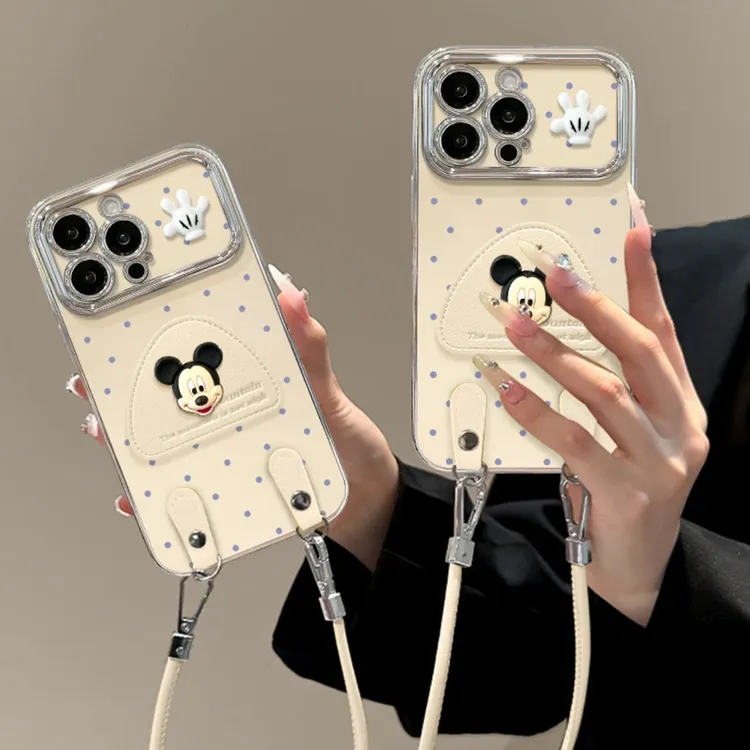 满屏波点适用苹果16手机壳iPhone15PROMAX电镀视窗14/13卡通11PRO