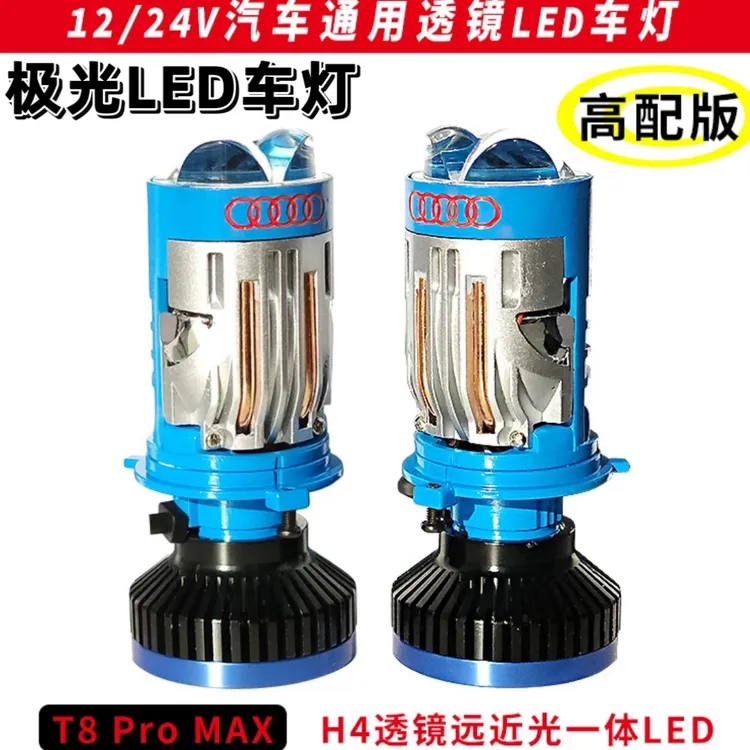【6号透镜】H4升级LED透镜车灯专用近光切线远光矩阵高配大功率