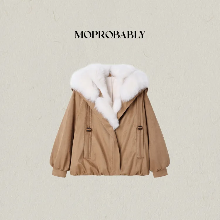 Moprobably李予诺「光年引力」90鹅绒狐狸毛时尚百搭羽绒服L5468154