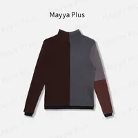 【方程式】Mayya Plus麦芽定制流光风撞色拼接针织打底上衣32537256