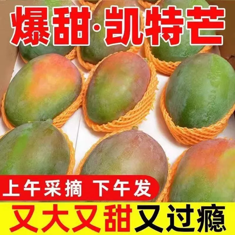 四川攀枝花凯特芒核薄肉厚爆甜多汁新鲜采摘应季水果福袋专属