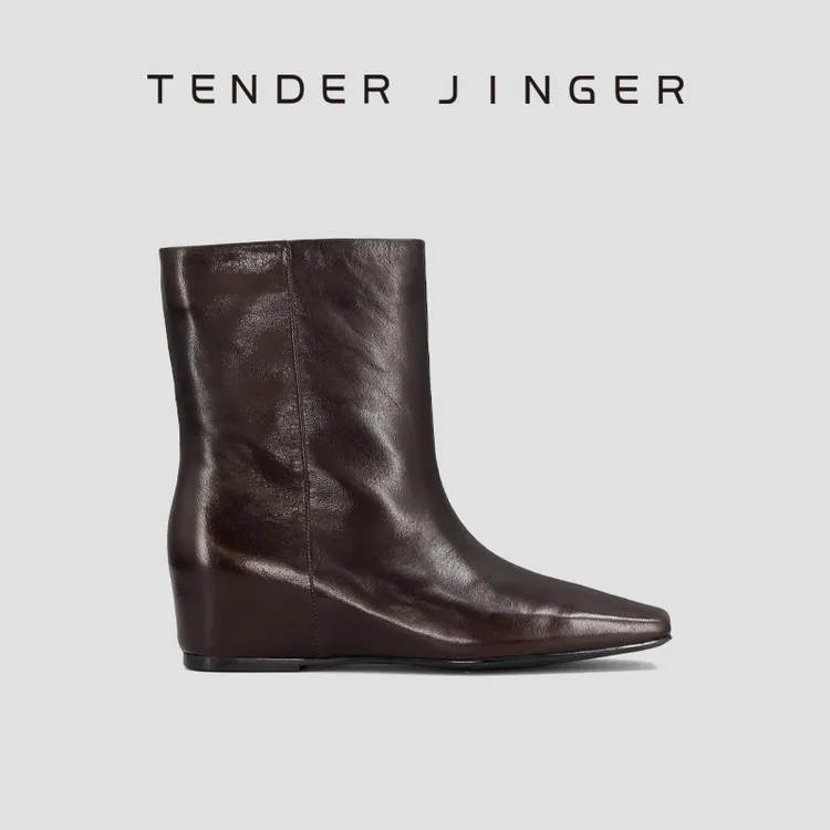 Tender Jinger｜线下专供  羊皮内增高小短靴ZS1117