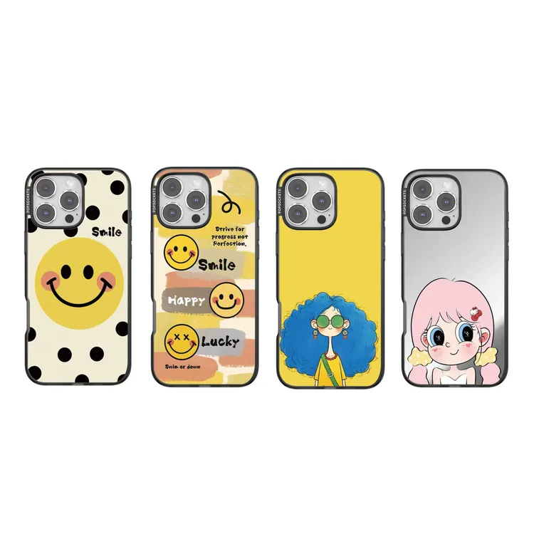 【波点笑脸可爱女孩】pps版轻薄壳体苹果手机壳适iPhone16/14