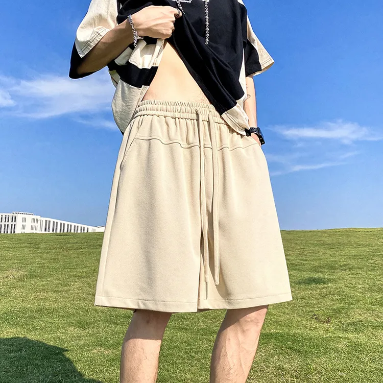 男士百搭直筒短裤外穿男士夏季宽松薄款休闲裤美式大码裤子运动裤