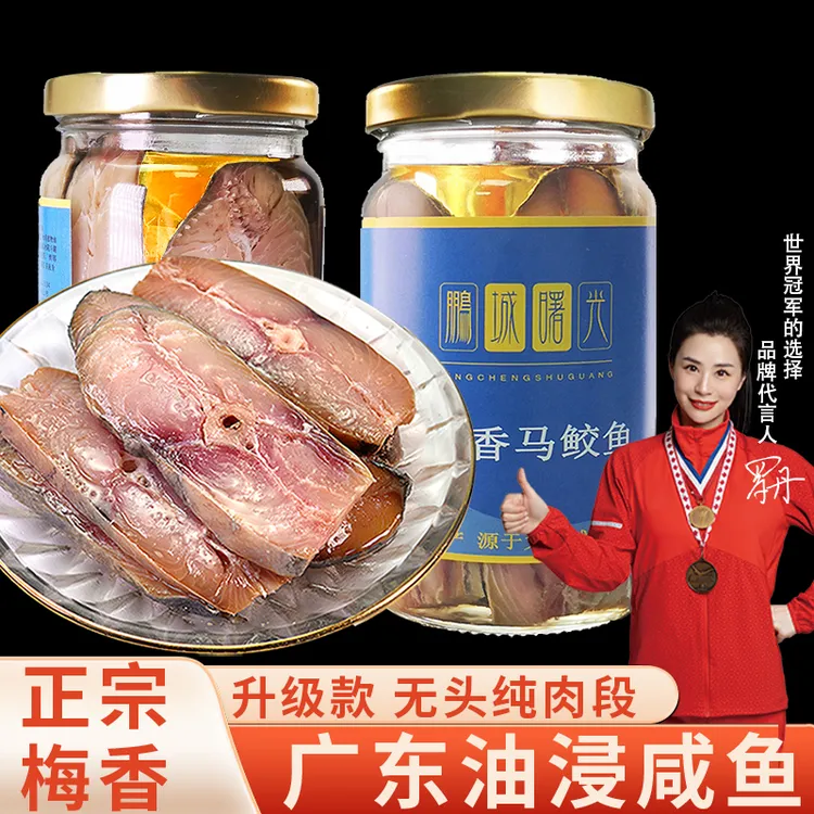 梅香咸鱼马鲛鱼【油浸咸鱼】罐装马友大红鱼带鱼黑金仓广东特产