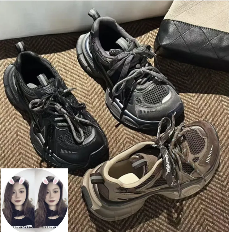 时尚秋冬2025小怪兽新款休闲小众复古运动老爹鞋女鞋潮流