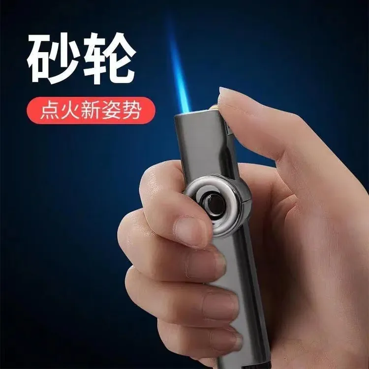 网红创意小巧轻便迷你防风打火机个性砂轮点火直冲蓝焰送男友礼物