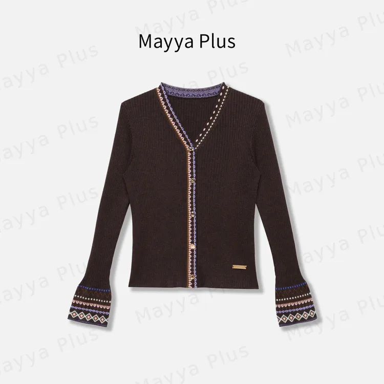 【松香书页】Mayya Plus麦芽定制流光设计感针织衫百搭上衣32536965