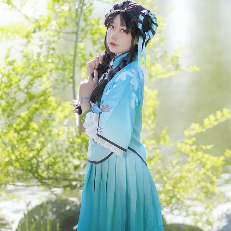 现货王者荣耀少女西施cos服装诗语江南cosplay动漫游戏假发鞋子