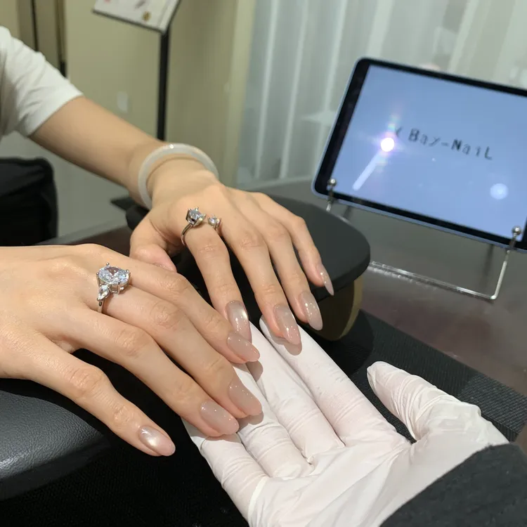 纯欲战神丨XBay门店同款裸色纯欲猫眼短甲高级轻奢手工穿戴甲0914