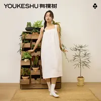 【不染色原棉】有棵树睡裙女夏2025新款蕾丝棉吊带家居双层纱睡衣