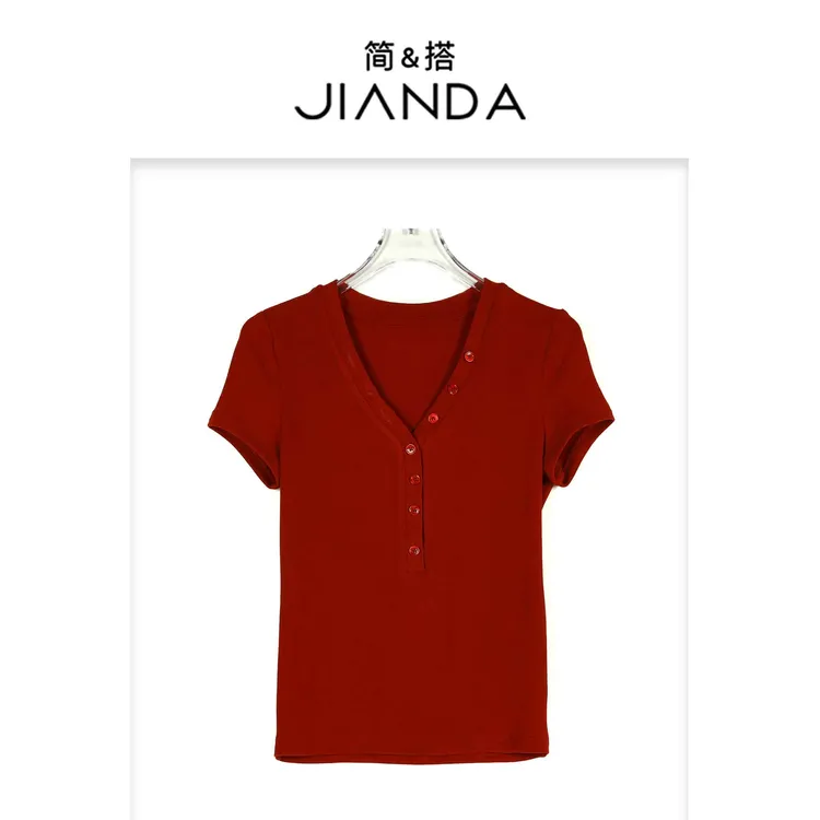 【千屿Sheila】欧若风“金丝乳霜”夏季T恤252-TX/0219-1101920