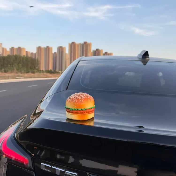 【超级仿真汉堡摆件】新款车载仿真汉堡饰品汽车尾部车载个性饰品