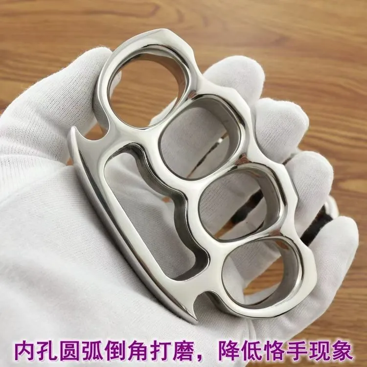 加厚不锈钢指虎四指拳扣手撑子防身防狼户外武器戒指环手扣破窗男