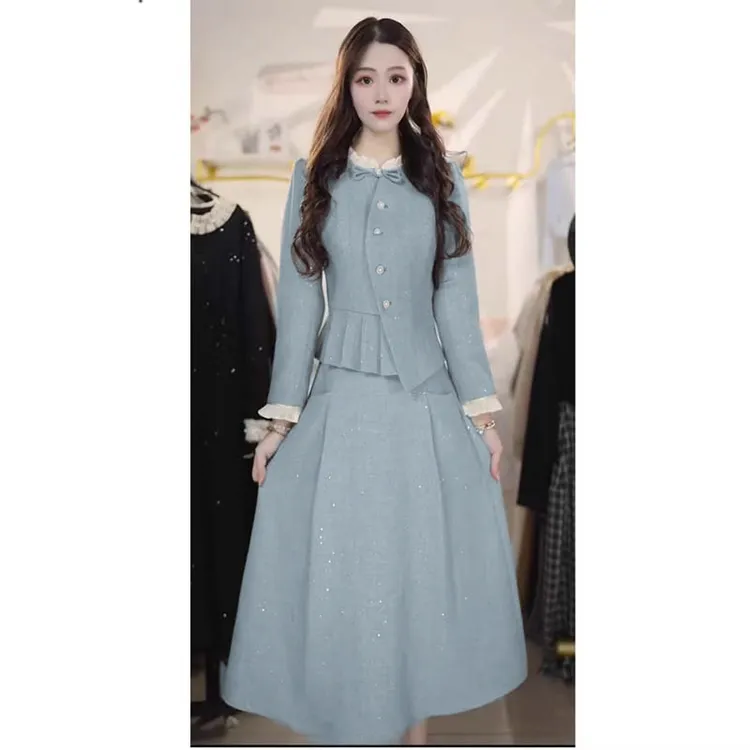 【两件套】高级气质时尚减龄两件套优雅套装D3767