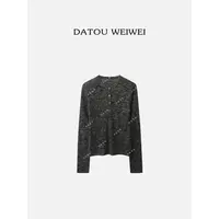 【DTWW大头韦韦】圆领排扣毛织针织衫(20%亚麻 防晒柔软)255974