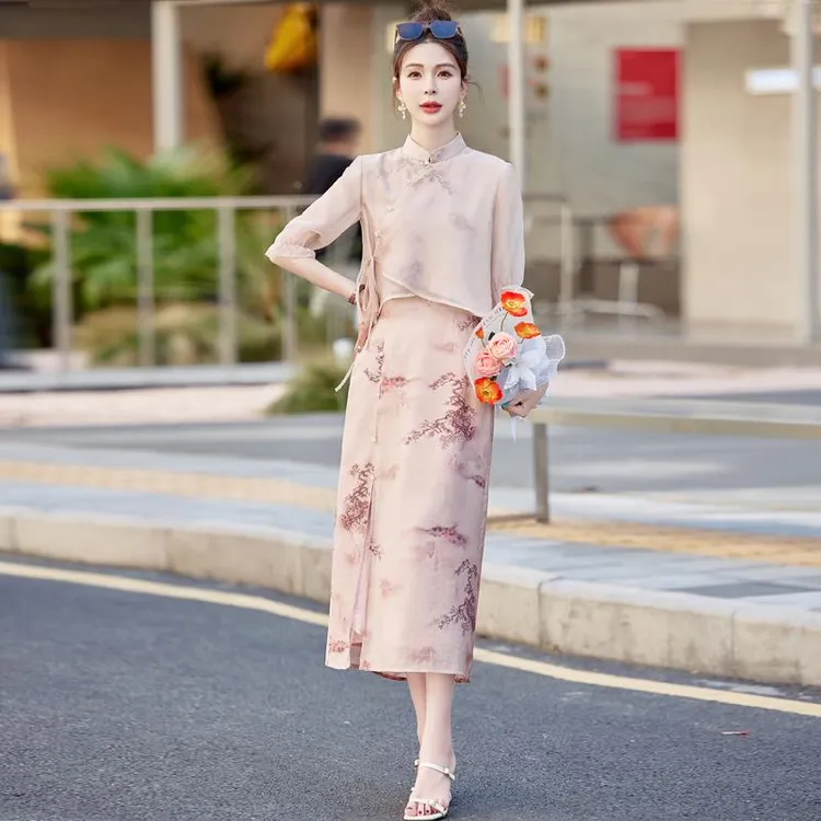 绝美新中式国风套装女夏2025新款洋气时尚年轻气质巨好看的套装裙