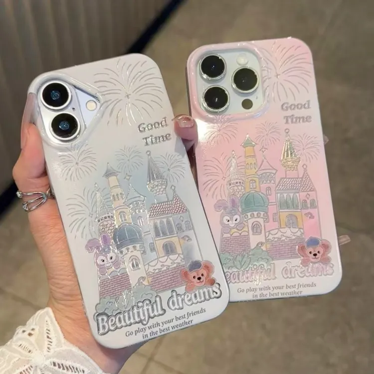 GGBond卡通童话城堡适用苹果17/16冰川手机壳华为P70vivo小米oppo