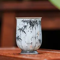 【YCJ】墨竹铃铛杯/闻香杯 手工瓷器